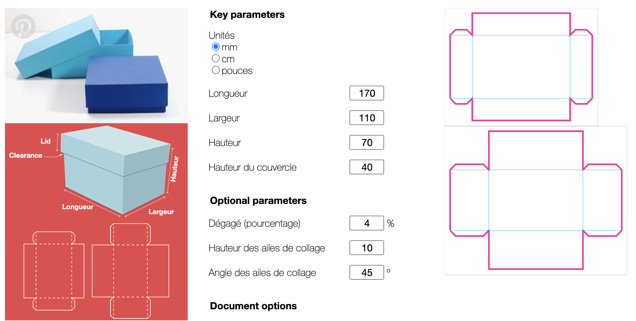 interface de templatemaker